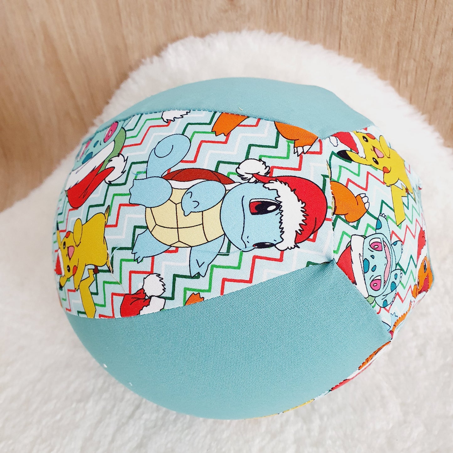 Balloon Ball Cover - Balloon Balls - Handmade Fabric Balloon Cover - CHRISTMAS POKEMON
