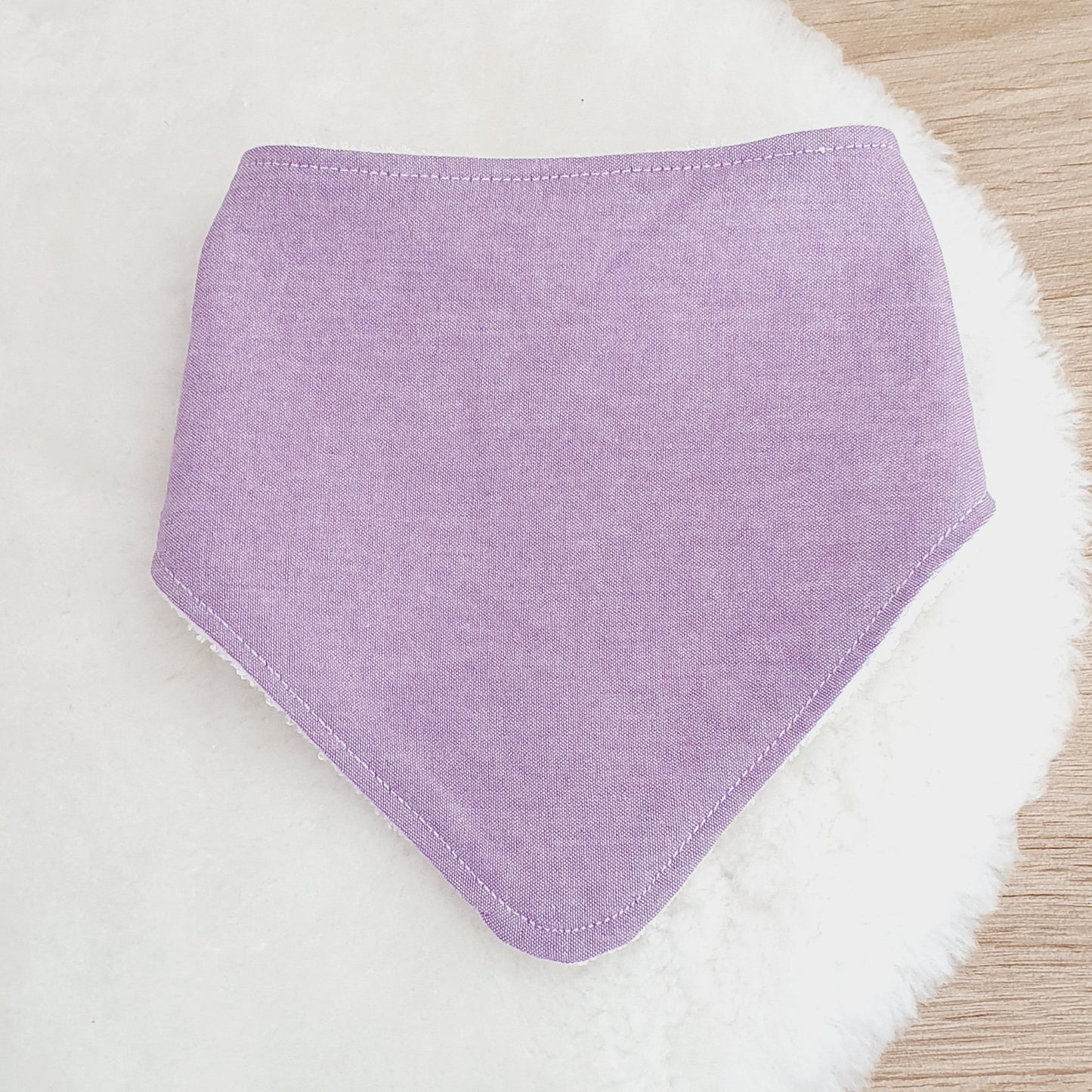 CHAMBRAY ORCHID Bandana Dribble Bib - Bamboo Backed Ultra Absorbent Bib