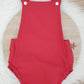 Red Baby Romper, Handmade Baby Clothing, Size 1 - 1st Birthday Clothing / Cake Smash Outfit - BRICK RED, 12 - 18 months