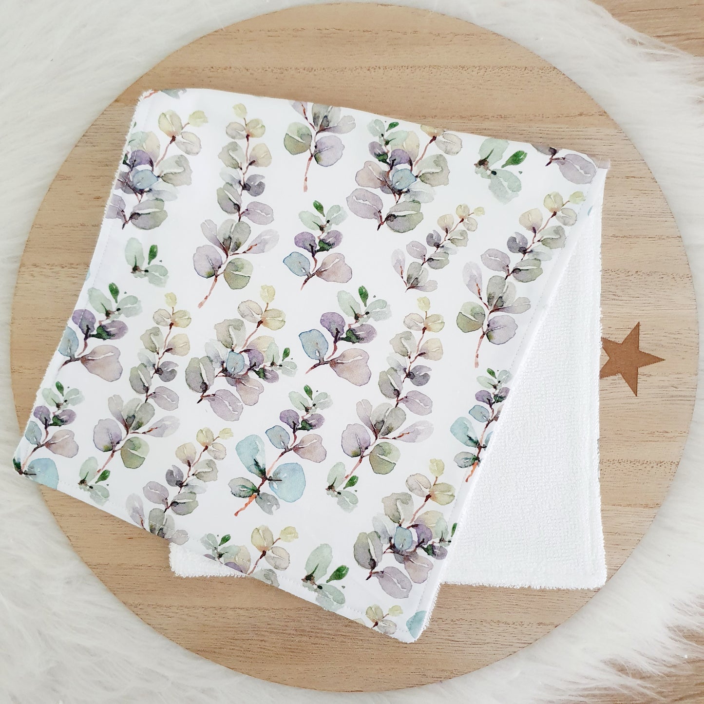 Burp Cloth | Baby Burp Cloths | Baby Shower Gift | Bamboo Backed Ultra Absorbent Towelling - SILVER GUM