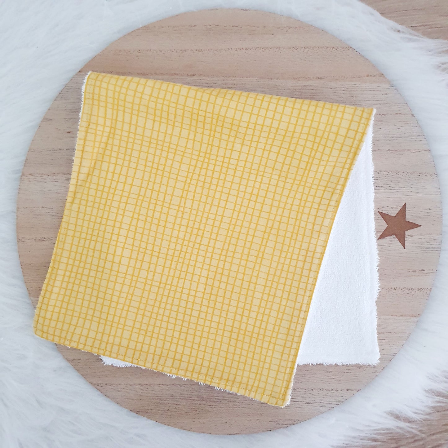Burp Cloth | Baby Burp Cloths | Baby Shower Gift | Bamboo Backed Ultra Absorbent Towelling - YELLOW WEAVE