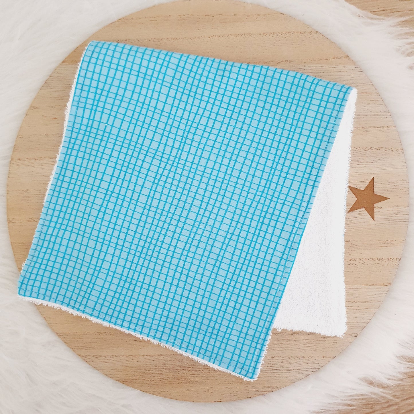 Burp Cloth | Baby Burp Cloths | Baby Shower Gift | Bamboo Backed Ultra Absorbent Towelling - BLUE WEAVE