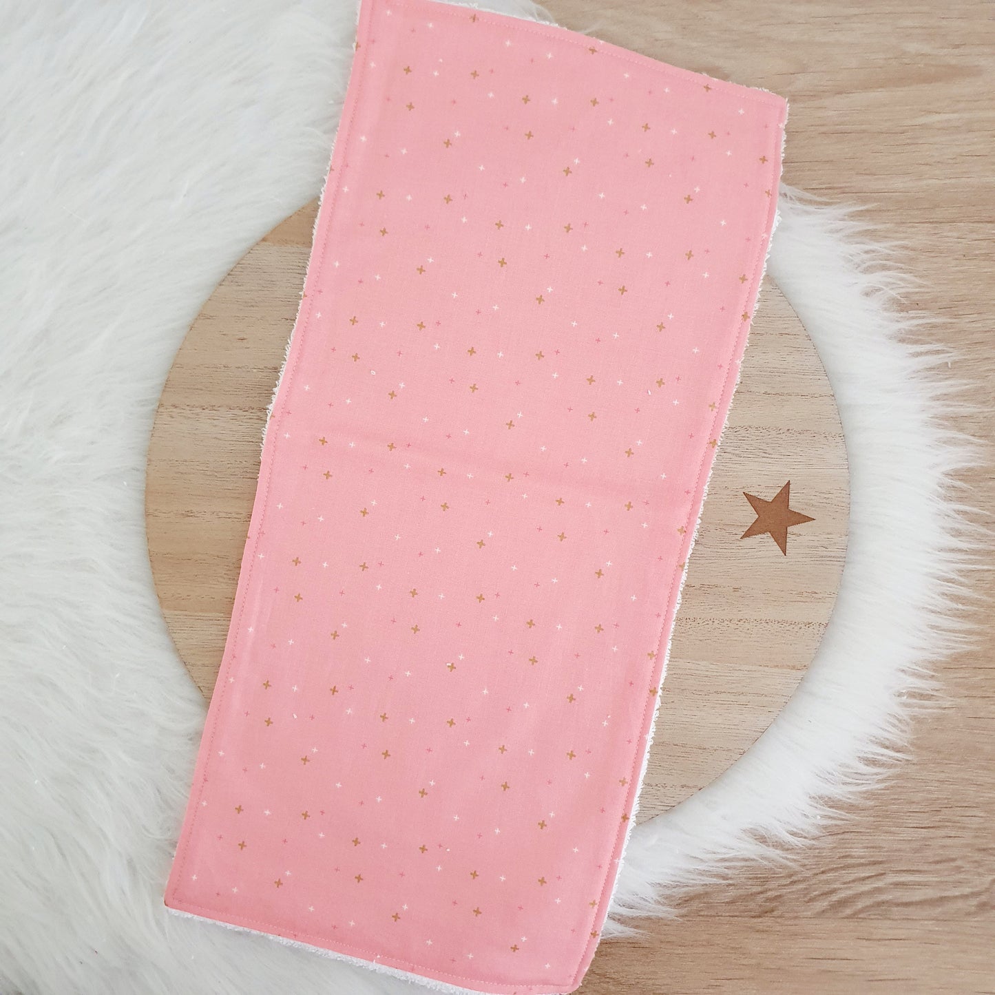 Burp Cloth | Baby Burp Cloths | Baby Shower Gift | Bamboo Backed Ultra Absorbent Towelling - CORAL