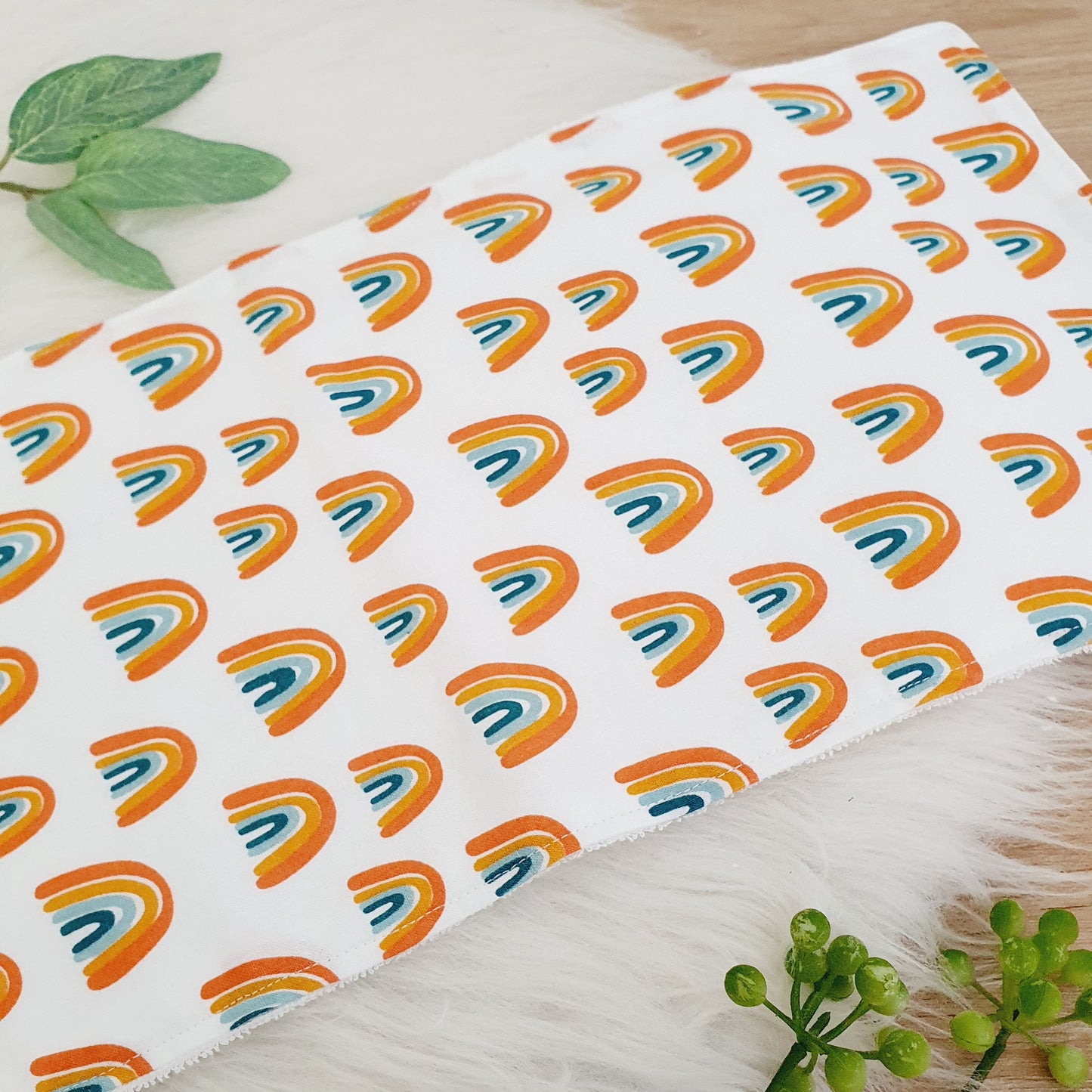 Burp Cloth | Baby Burp Cloths | Baby Shower Gift | Bamboo Backed Ultra Absorbent Towelling - RAINBOWS