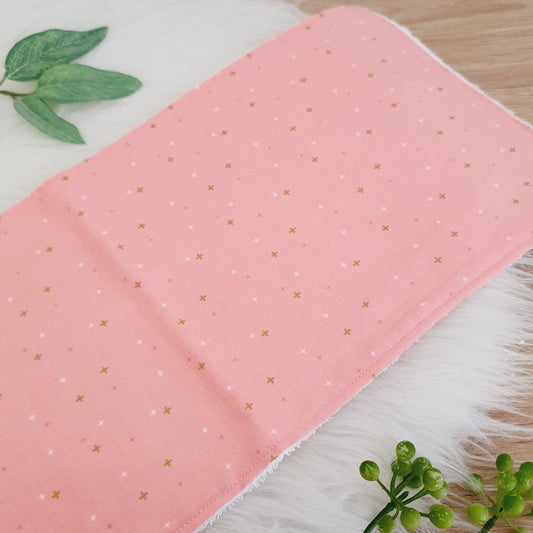 Burp Cloth | Baby Burp Cloths | Baby Shower Gift | Bamboo Backed Ultra Absorbent Towelling - CORAL