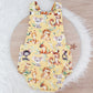 AUSSIE ANIMALS print Baby Romper, Handmade Baby Clothing, Size 0 - 1st Birthday Clothing / Cake Smash Outfit, 9 - 12 months
