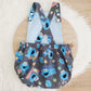 COOKIE MONSTER print Baby Romper, Handmade Baby Clothing, Size 1 - 1st Birthday Clothing / Cake Smash Outfit, 12 - 18 months