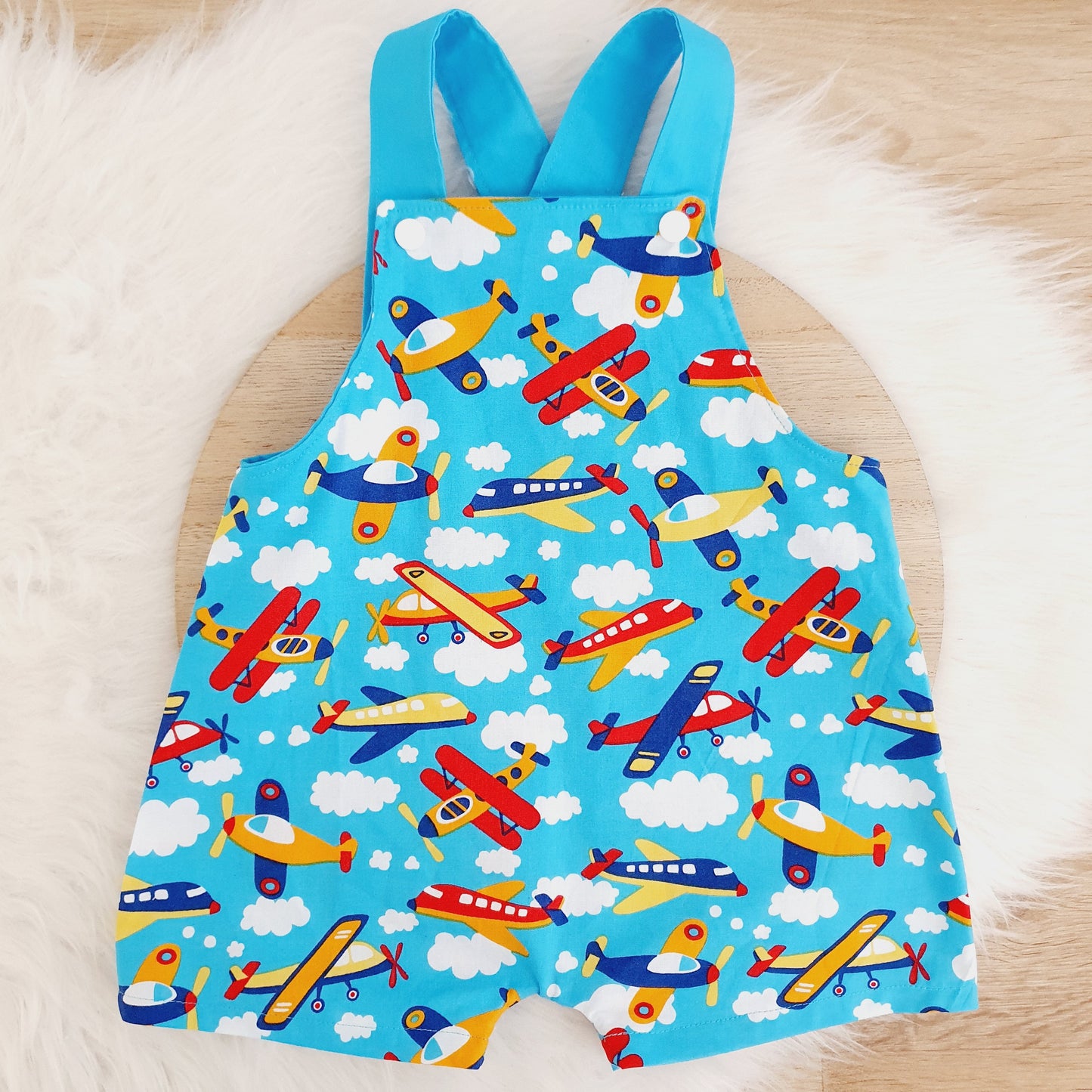 PLANES Overalls, Baby Overalls, Short Leg Romper / 1st Birthday / Cake Smash Outfit, Size 1