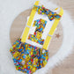 POKEMON print Boys 1st Birthday Outfit - Cake Smash Outfit - Baby Boys First Birthday Photoshoot Clothing - Size 0, Nappy Cover, Tie, Suspenders & Singlet Set