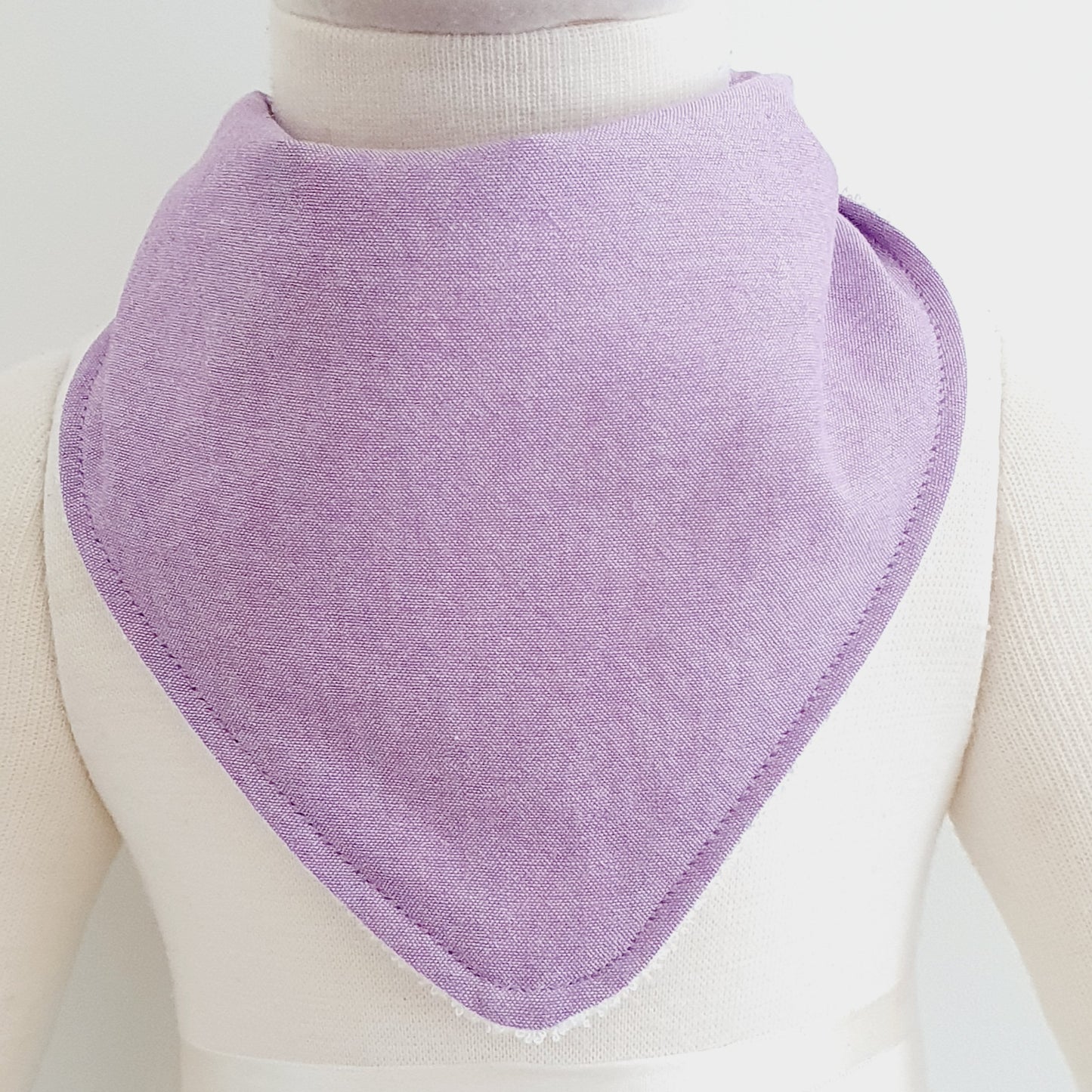 CHAMBRAY ORCHID Bandana Dribble Bib - Bamboo Backed Ultra Absorbent Bib