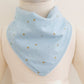 PALE BLUE Bandana Dribble Bib - Bamboo Backed Ultra Absorbent Bib