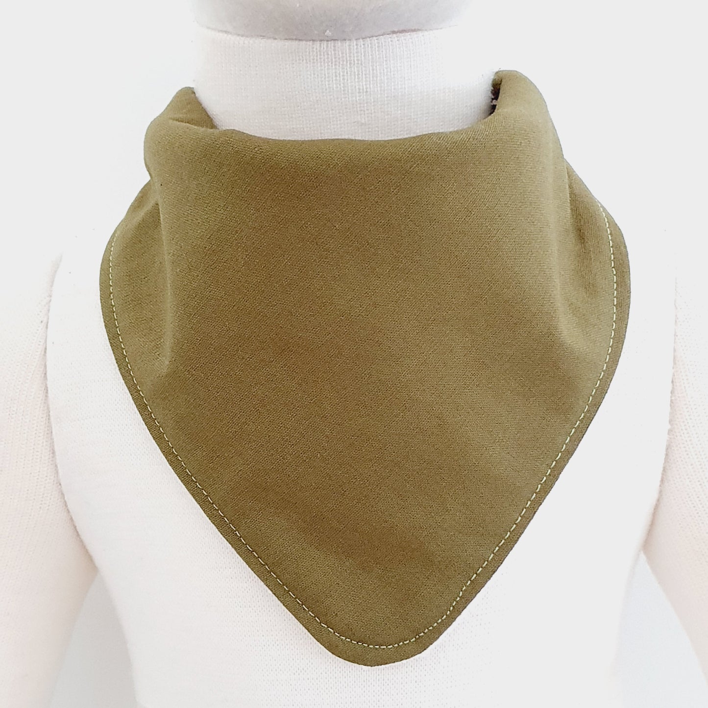 Olive Bandana Dribble Bib - Bamboo Backed Ultra Absorbent Bib