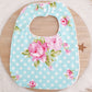 Roses Bib, Handmade Baby Bib, Large Feeding Bib