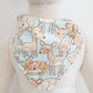 Fawn print Bandana Dribble Bib - Bamboo Backed Ultra Absorbent Bib