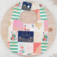 Floral Love Bib, Handmade Baby Bib, Large Feeding Bib