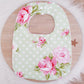 Roses Bib, Handmade Baby Bib, Feeding Bib