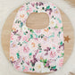 Floral Bib, Handmade Baby Bib, Large Feeding Bib