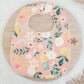 Bib, Handmade Baby Bib, Large Feeding Bib - Floral