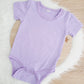 Lavender Short Sleeve Basic Bodysuit, Size 2
