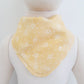 YELLOW FLORAL Bandana Dribble Bib - Bamboo Backed Ultra Absorbent Bib