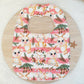 REINDEER CHRISTMAS print Feeding Bib - Organic Bamboo Backed, Ultra Absorbent Bib