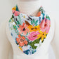 Tropical Floral Bandana Dribble Bib - Bamboo Backed Ultra Absorbent Bib
