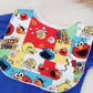Sesame Street print Bib, Handmade Baby Bib, Feeding Bib