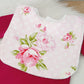 Roses Bib, Handmade Baby Bib, Large Feeding Bib