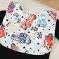 Cars print Bib, Handmade Baby Bib, Large Feeding Bib