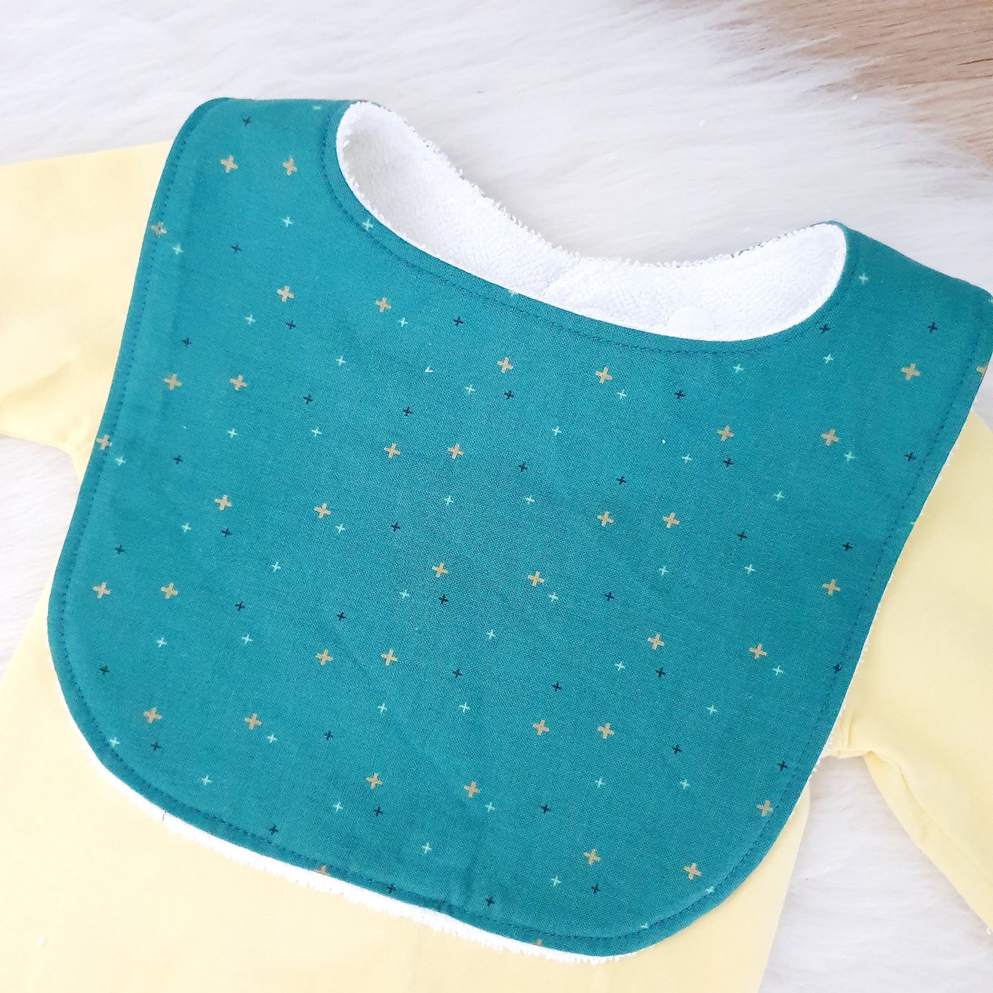 Pine Bib, Handmade Baby Bib, Feeding Bib