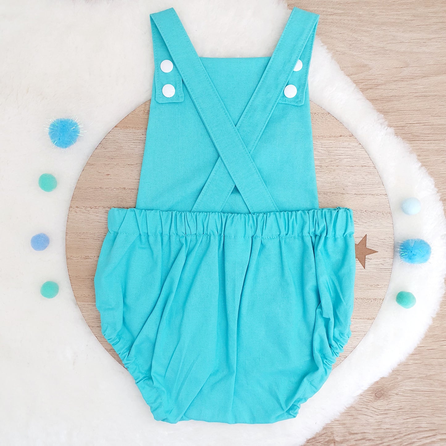 BLUE / GREEN Baby Romper, Size 1