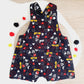 MOUSE print Overalls, Baby Overalls, Short Leg Romper, Size 1