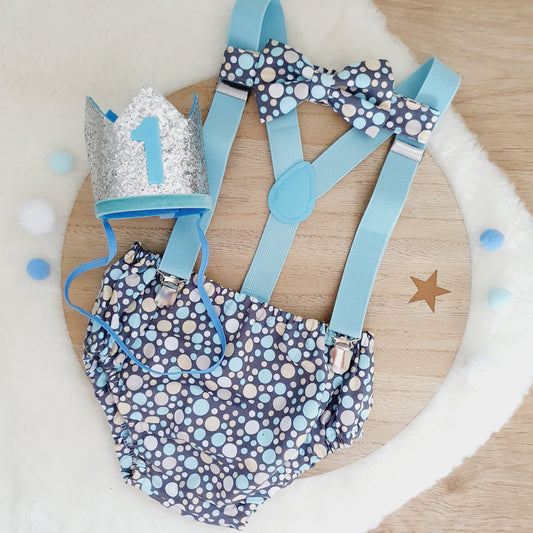 BUBBLES Boys Cake Smash Outfit, Size 0
