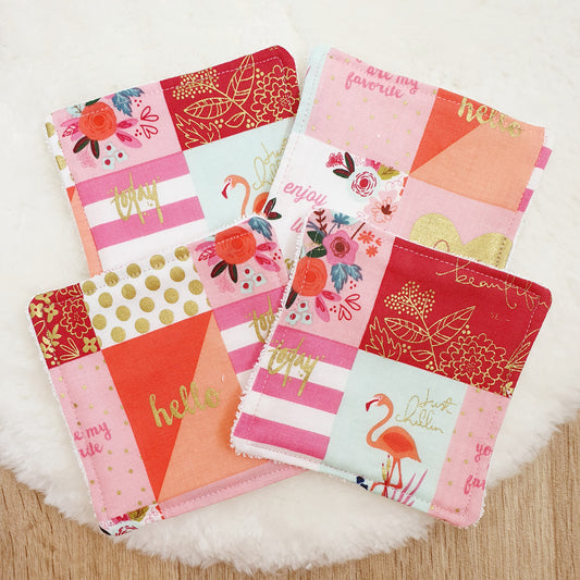 Reusable Wipes, Face Wipes, Eye Make Up Wipes, Pack of 4
