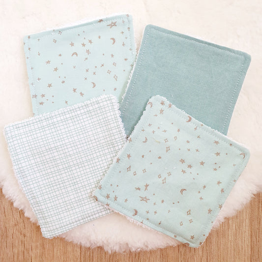 Reusable Wipes, Face Wipes, Eye Make Up Wipes, Pack of 4