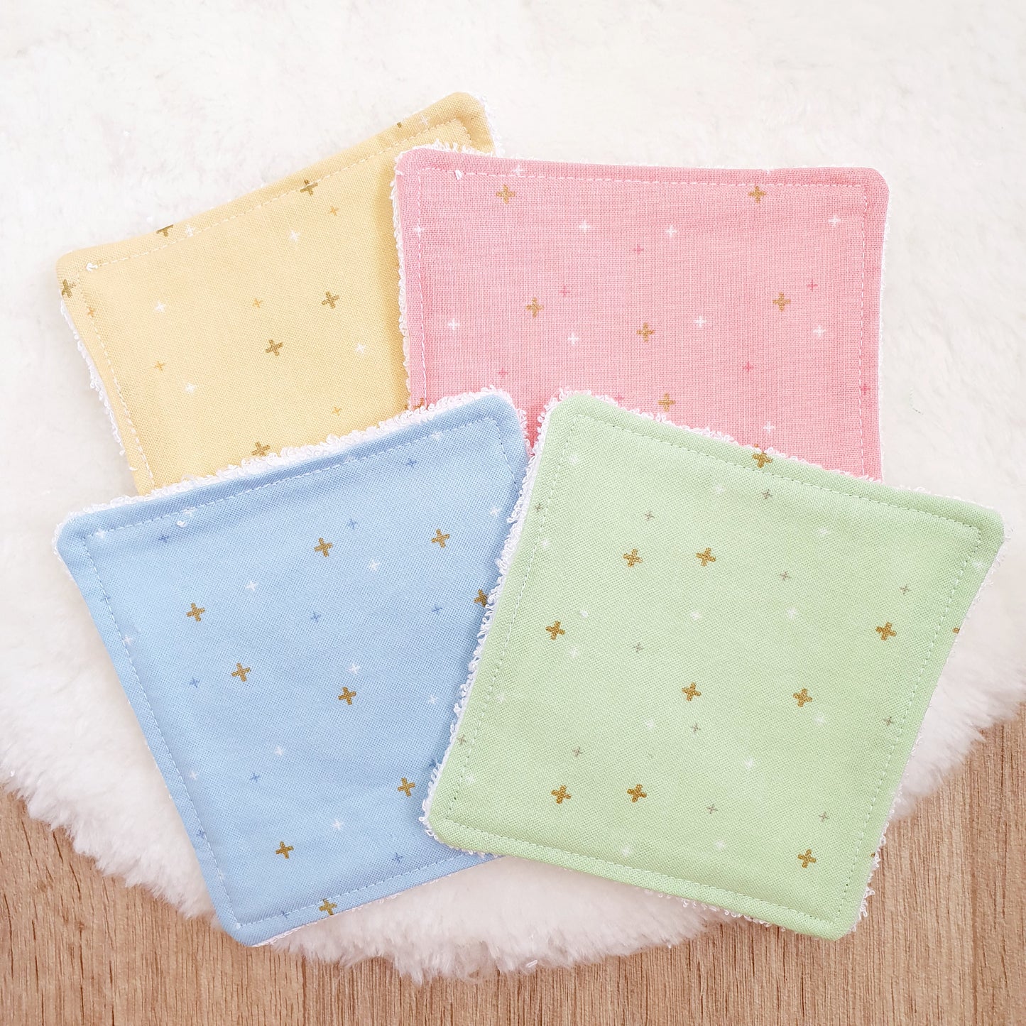 Reusable Wipes, Face Wipes, Eye Make Up Wipes, Pack of 4