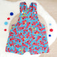 ELMO print Overalls, Baby Overalls, Short Leg Romper, Size 1