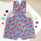 ELMO print Overalls, Baby Overalls, Short Leg Romper, Size 1