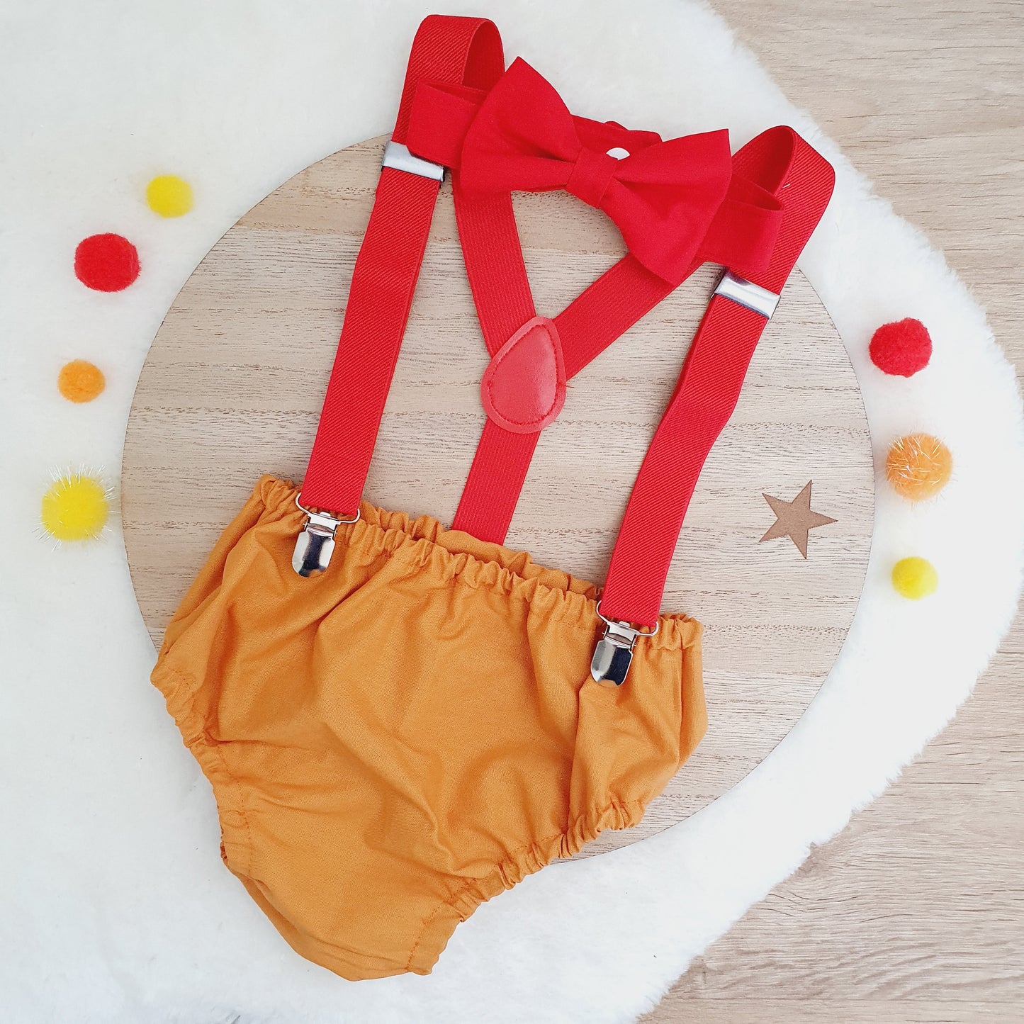 POOH Inspired Boys Cake Smash Outfit, Size 0