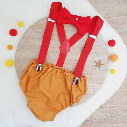 POOH Inspired Boys Cake Smash Outfit, Size 0