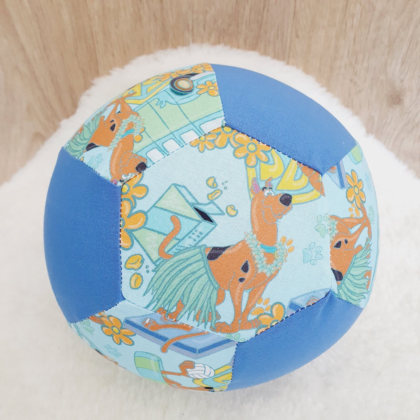 SCOOBY print Balloon Ball Cover - Balloon Balls - Sensory Baby / Toddler / Kids Balloon Play - Handmade Fabric Balloon Cover