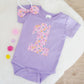 Girls 1st Birthday Short Sleeve Bodysuit &  Headband Set, Size 0