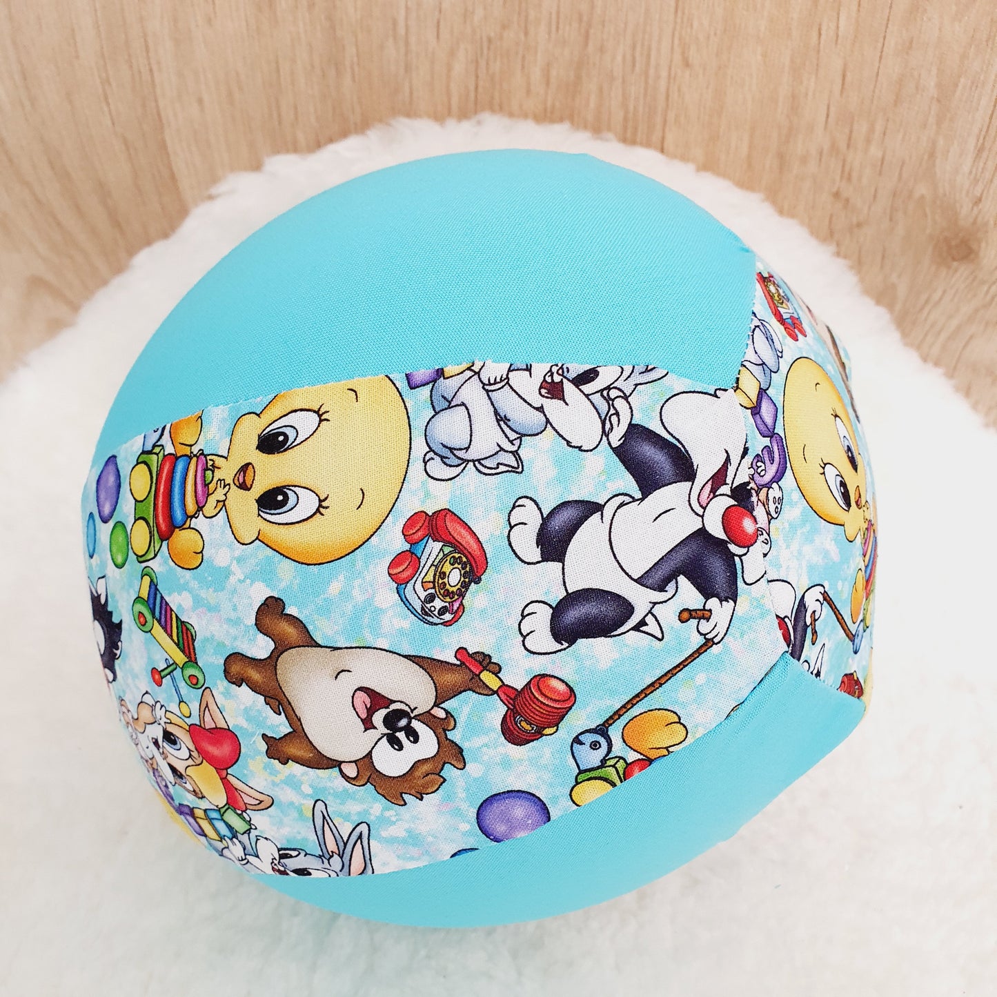 Balloon Ball Cover - Balloon Balls -  Handmade Fabric Balloon Cover - Looney Tunes print