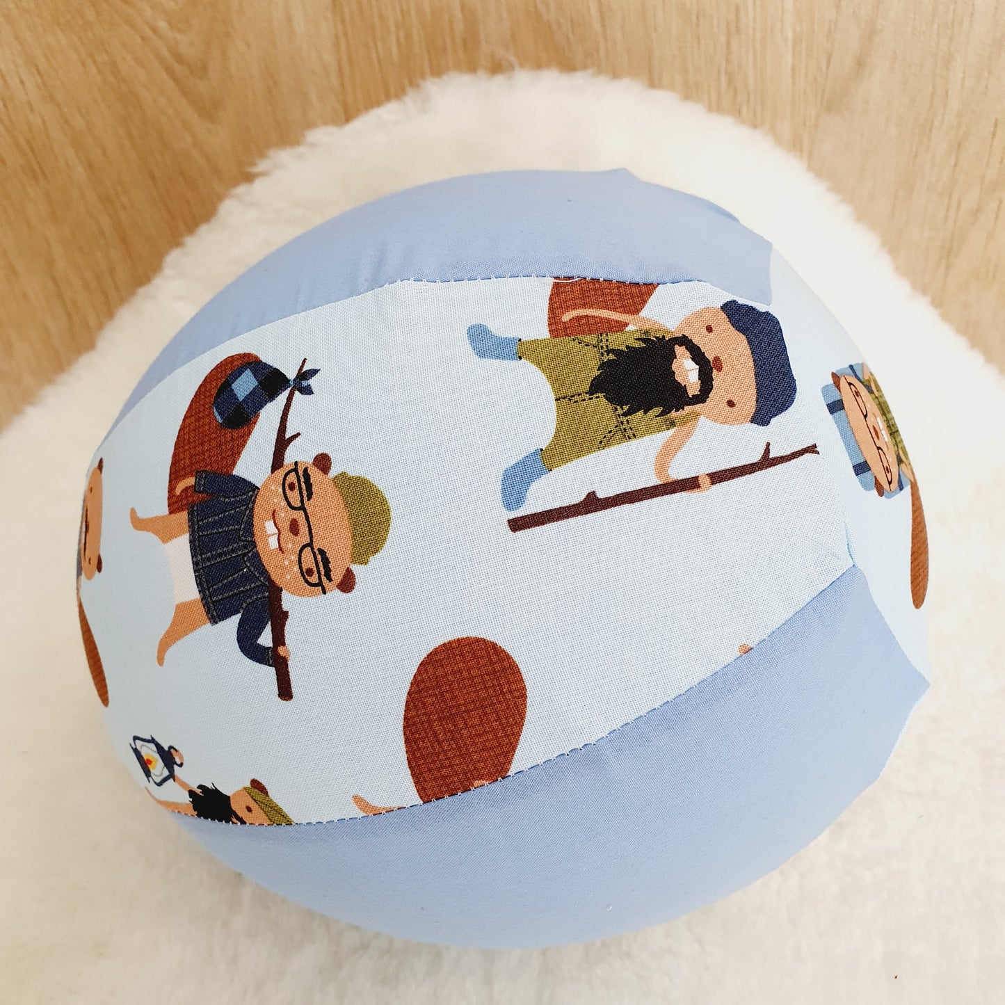 Balloon Ball Cover - Balloon Balls -  Handmade Fabric Balloon Cover - Beaver print
