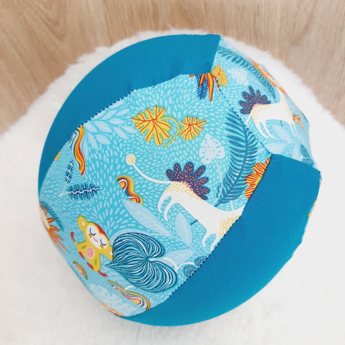 Balloon Ball Cover - Balloon Balls -  Handmade Fabric Balloon Cover - Animals on Teal
