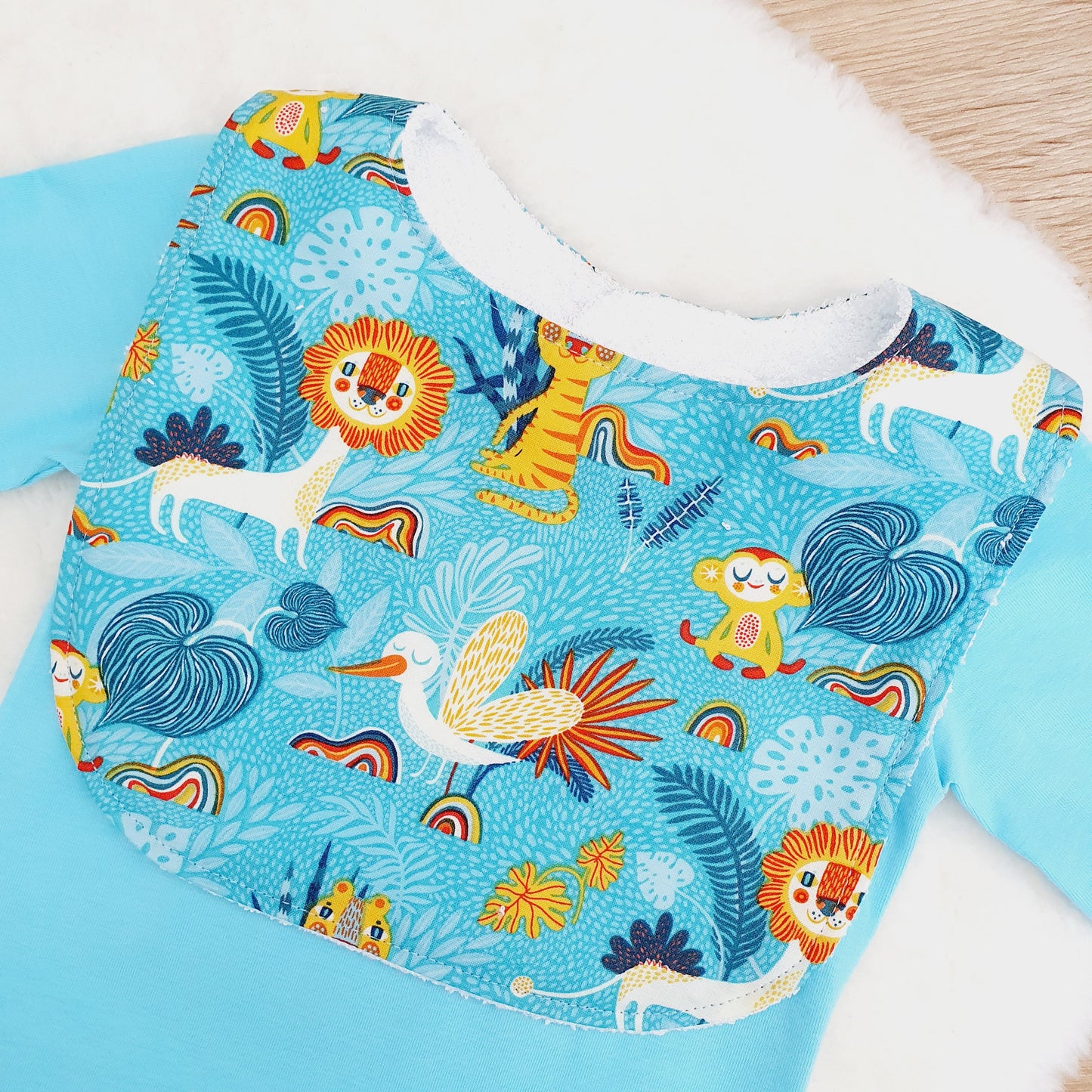 Bib, Handmade Baby Bib, Feeding Bib - Animals
