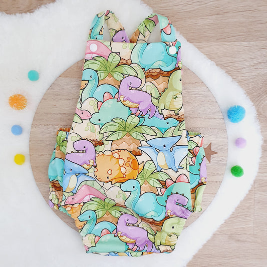 DINOSAURS print Baby Romper, Size 0