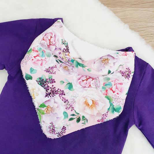 FLORAL Bandana Dribble Bib - Bamboo Backed Ultra Absorbent Bib