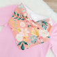 FLORAL ON PEACH Bandana Dribble Bib - Bamboo Backed Ultra Absorbent Bib