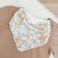 Fawn print Bandana Dribble Bib - Bamboo Backed Ultra Absorbent Bib